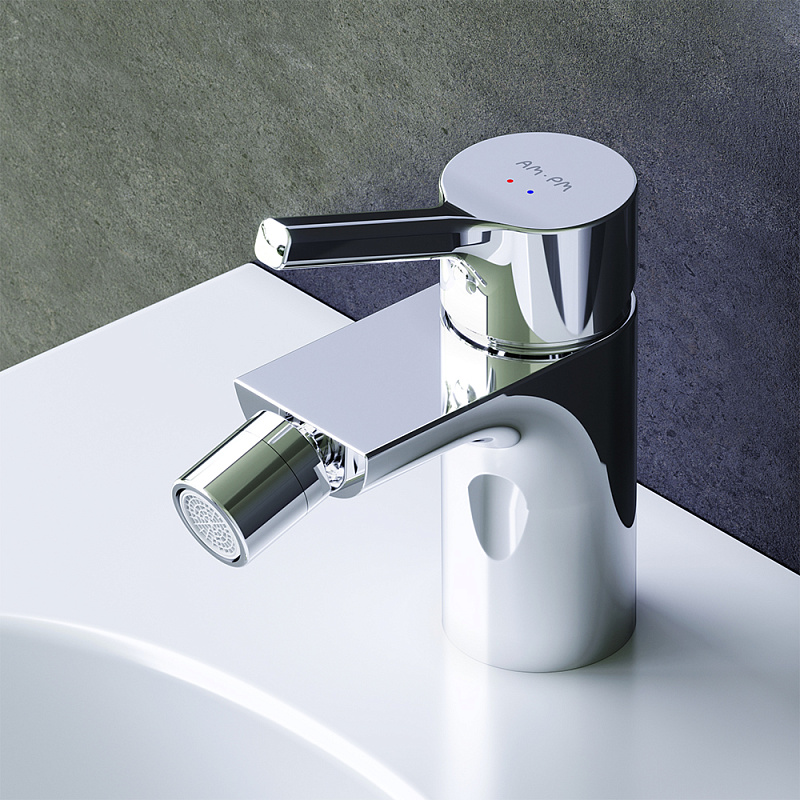 Смеситель для биде AM.PM X-Joy F85B83100 с донным клапаном