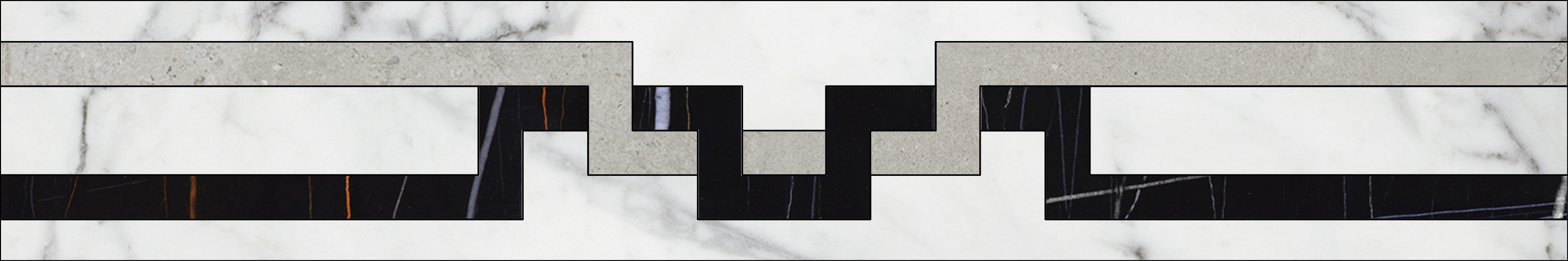 Kerranova Marble Trend Carrara K-1000/MR/f01-cut 10x60x10 Бордюр