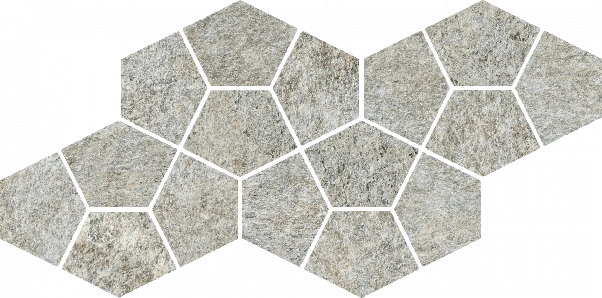 Italon Magma Silver Mosaico Prism 20,5x41,3 Мозаика