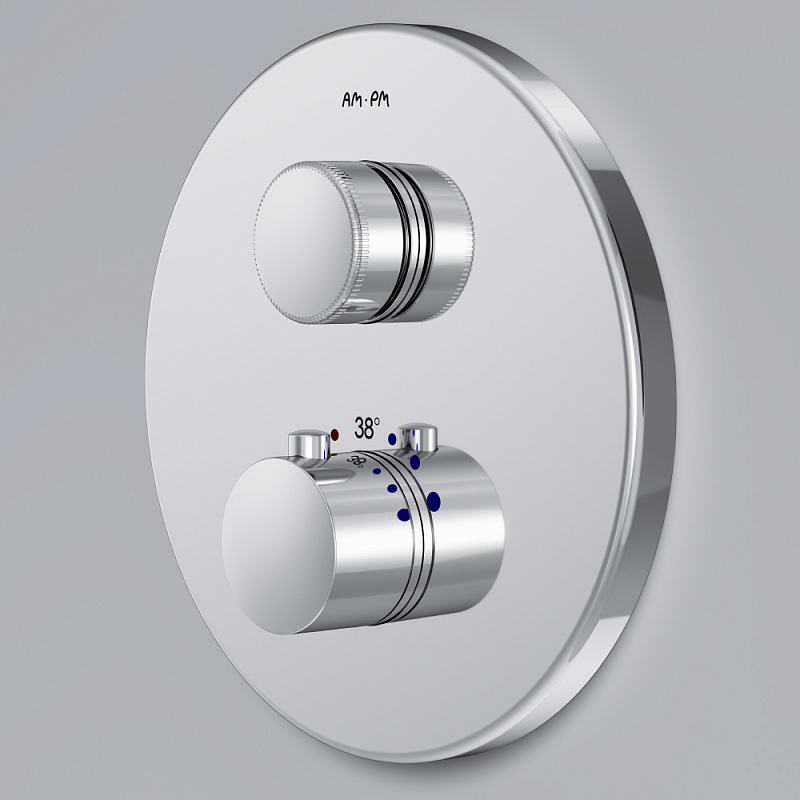 Смеситель для душа и ванны AM.PM Inspire V2.0 F50A75700 с термостатом, встраиваемый