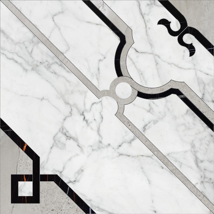 Kerranova Marble Trend Carrara K-1000/MR/d01-cut 60x60x10 Декор
