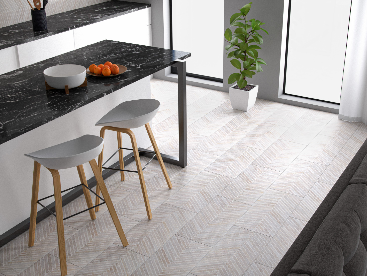 Kronostep SPC Rocko Vinyl 29,5x60 R130 Greige Babylon PT