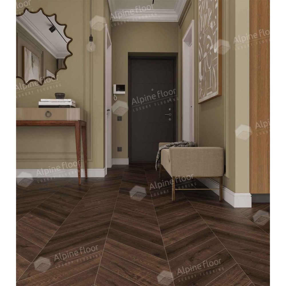 Alpine Floor SPC Chevron Alpine ЕСО 18-12 Дуб Мокка