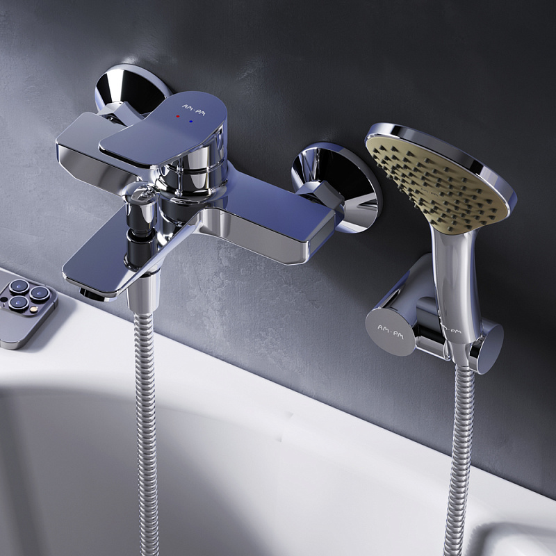 Смеситель для душа и ванны AM.PM X-Joy S F85A15000 с душем