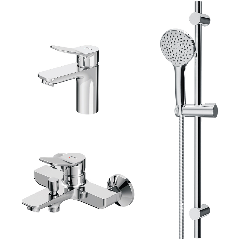 Комплект 2 смесителя, душевой комплект AM.PM X-Joy F40985A00