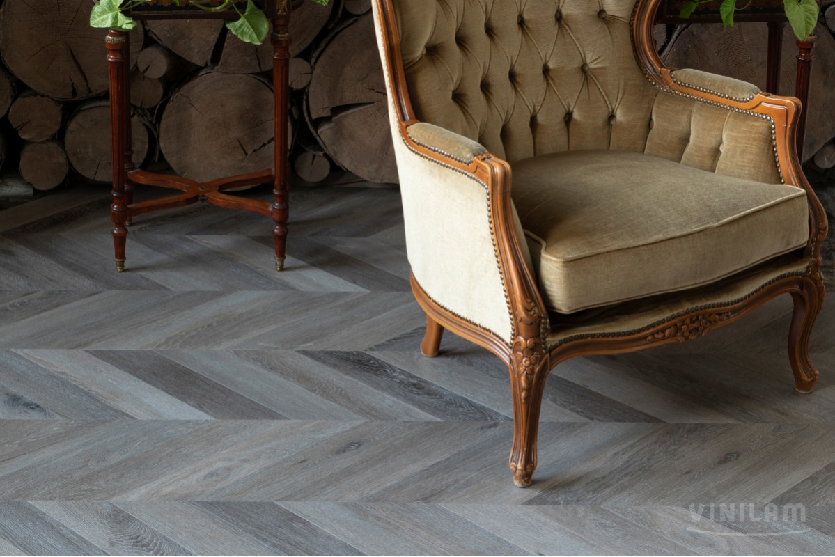 Vinilam LVT Parquet Chevron RI444515CL4 Шеврон Легран