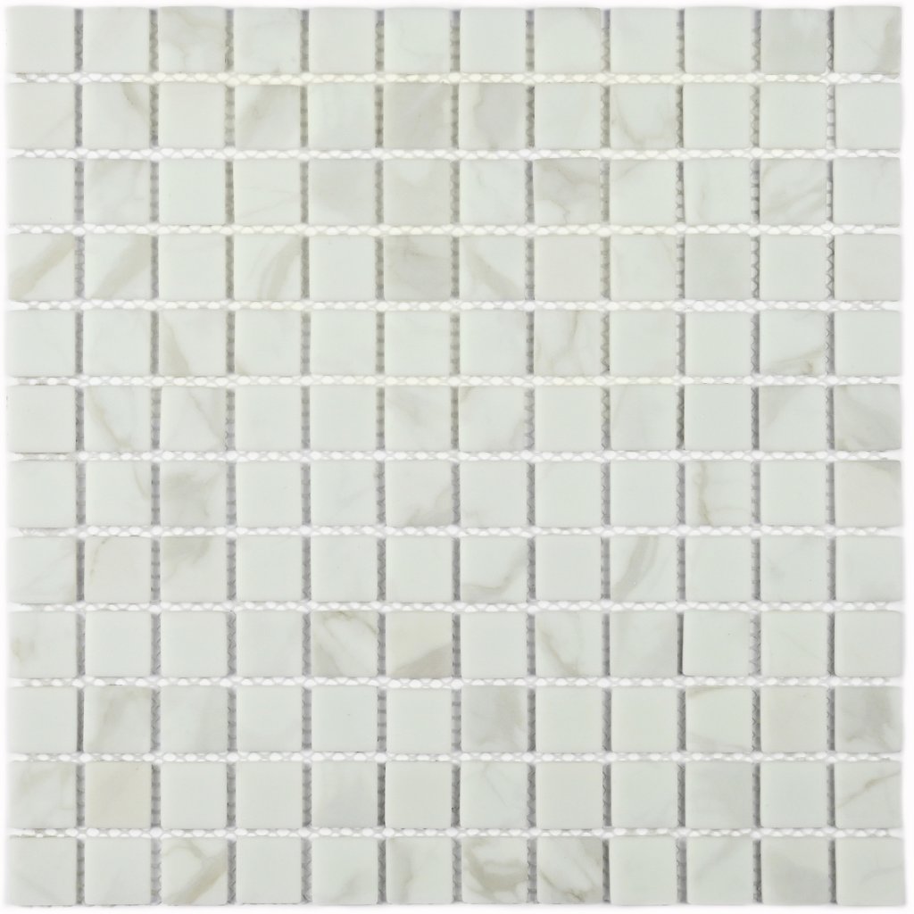 Bonaparte Mia White Matt. 30x30 (чип 23x23 мм) Мозаика стеклянная