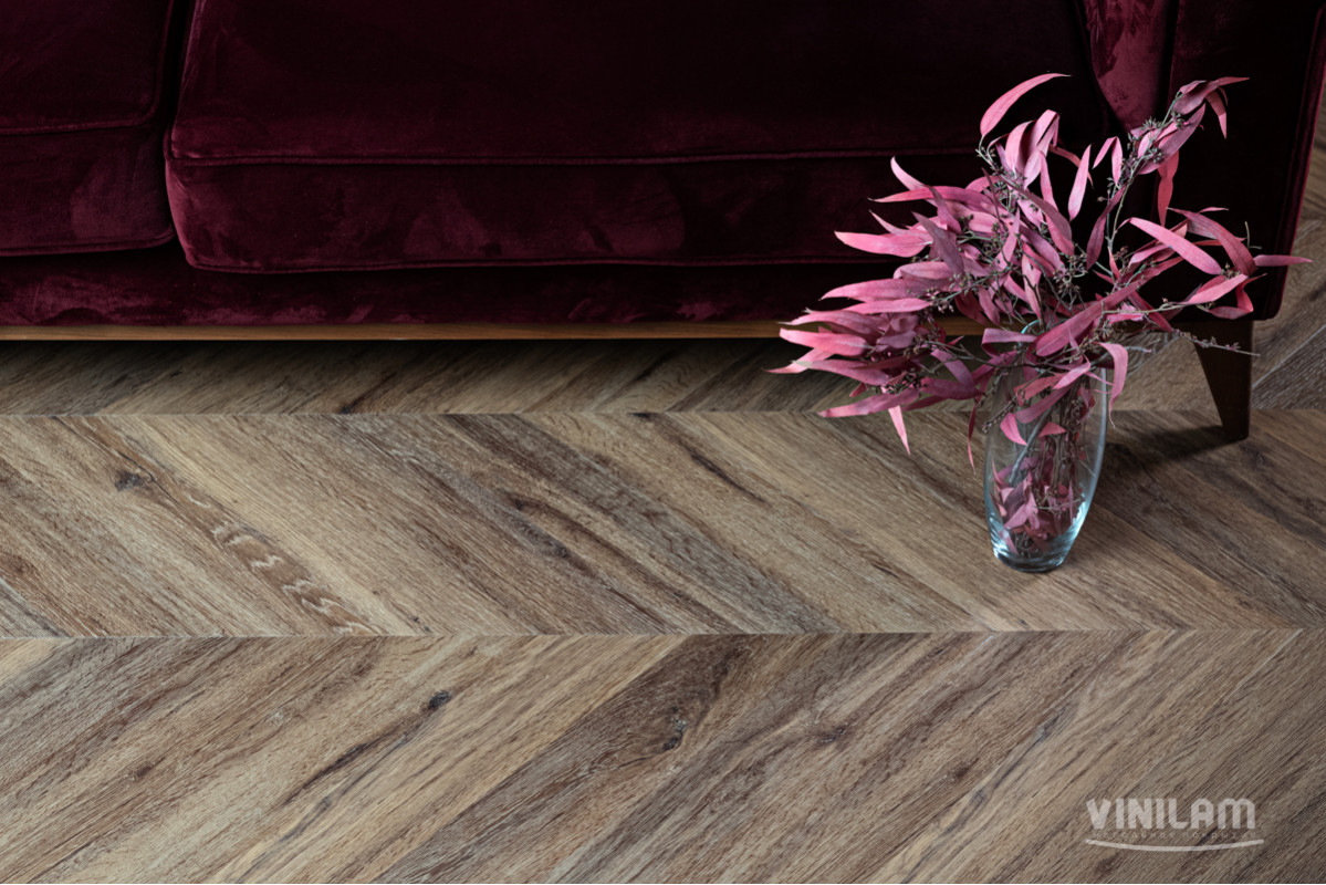 Vinilam LVT Parquet Chevron I107516 Шеврон Лувр