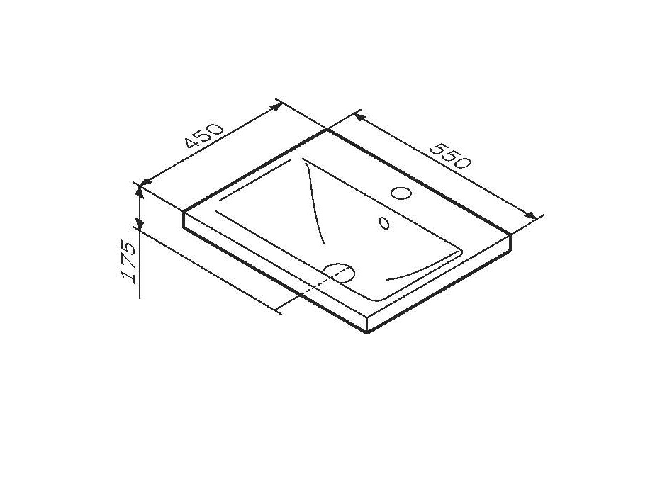 Раковина мебельная AM.PM X-Joy 55см, встраиваемая
