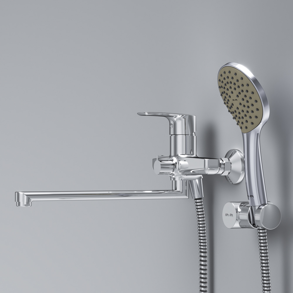 Смеситель для душа и ванны AM.PM Gem F90A95000 с душем