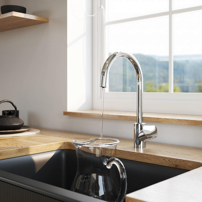 Смеситель для кухни AM.PM Like F8007S00 на раковину, с доп. фильтром