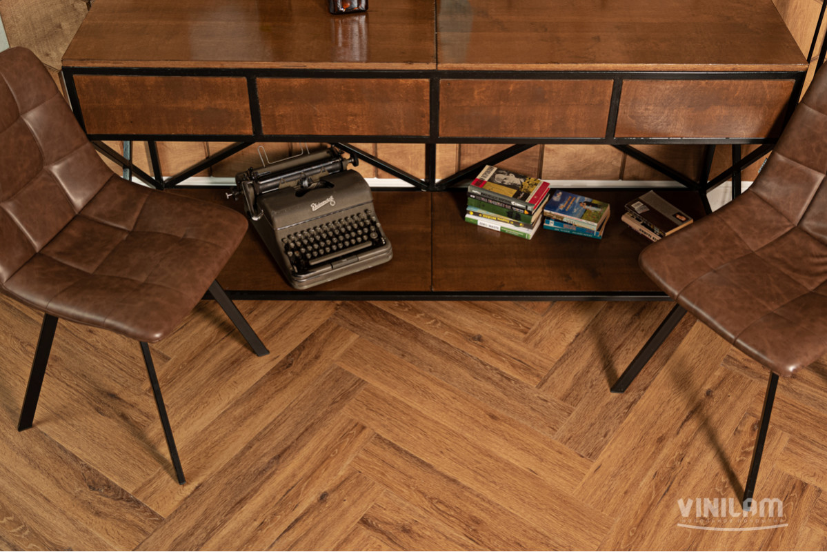 Vinilam LVT Parquet Herringbone IS11210 Паркет Де Вилль