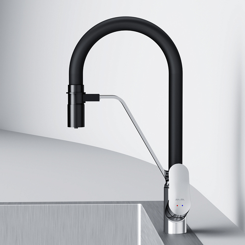 Смеситель для кухни AM.PM Like F8007802 с гибким изливом