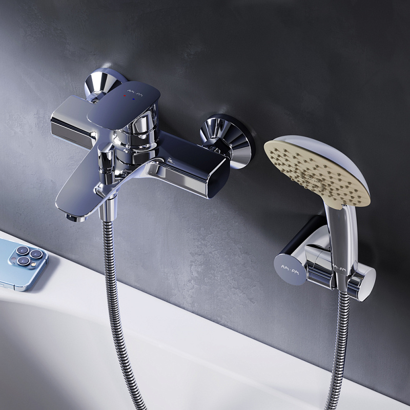 Смеситель для душа и ванны AM.PM Spirit V2.1 F71A15000 c душем