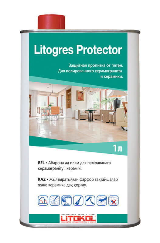 Пропитка защитная Litokol Litogres Protector 1л, от пятен