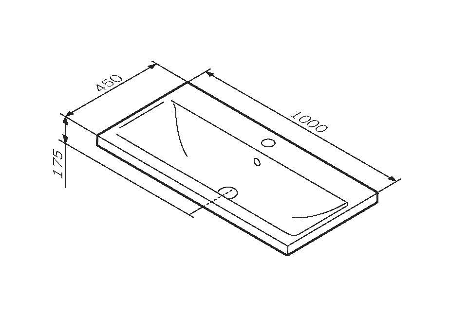 Раковина мебельная AM.PM X-Joy 100см, встраиваемая