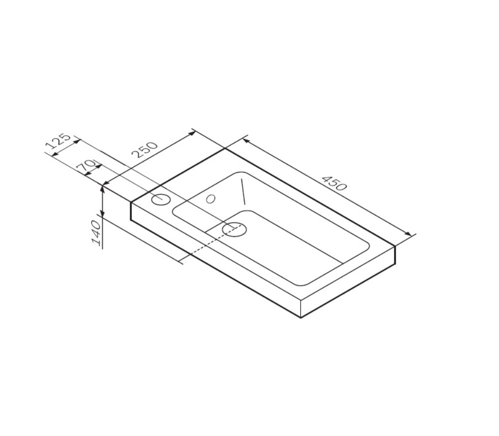 Раковина мебельная AM.PM X-Joy 45см, встраиваемая
