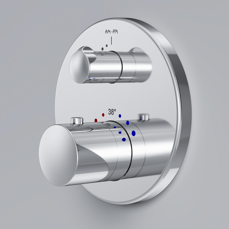 Смеситель для душа и ванны AM.PM Like F8075500 с термостатом, встраиваемый
