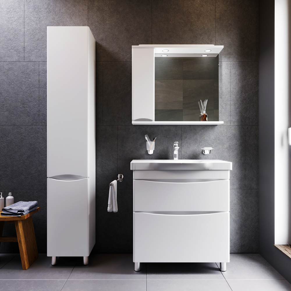 Шкаф-пенал AM.PM. Like M80CSL0356WG 190x35 левый, напольный