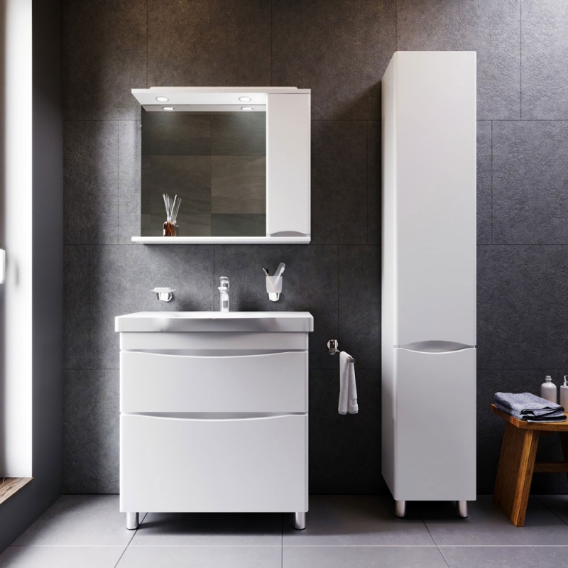 Шкаф-пенал AM.PM. Like M80CSR0356WG 190x35 правый, напольный