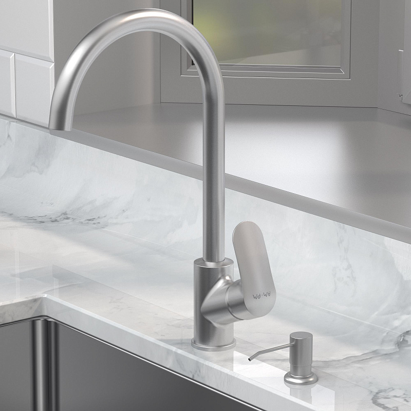 Смеситель для кухни AM.PM Like F8007D11 на раковину, с универсальным диспенсером