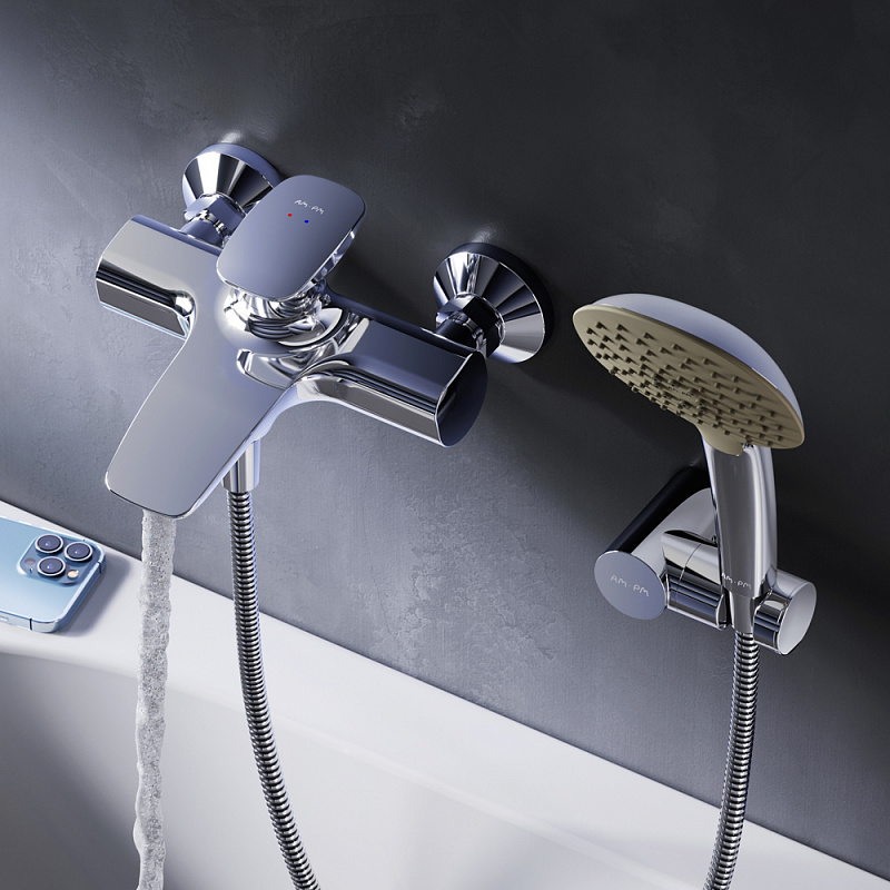 Смеситель для душа и ванны AM.PM Spirit 2.0 F70A15000 c душем