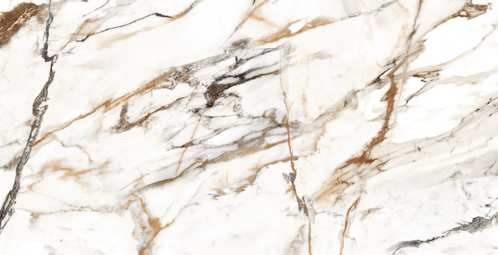 TileKraft Marble White Hi-Glossy Firneza Gold 80х160 Керамогранит глазурованный