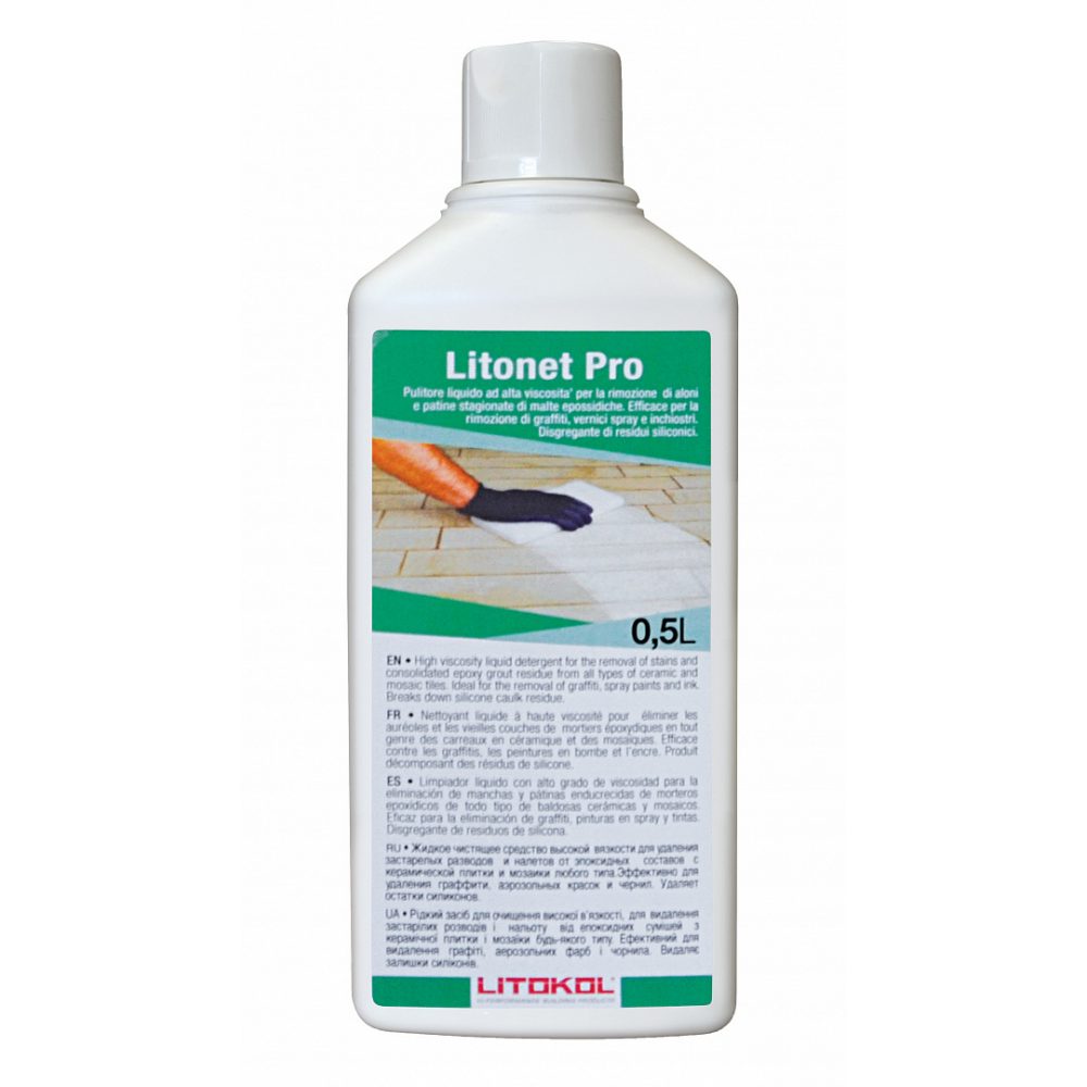 Очиститель с высокой вязкостью Litokol Litonet Pro 0,5л, для очистки эпоксидных остатков