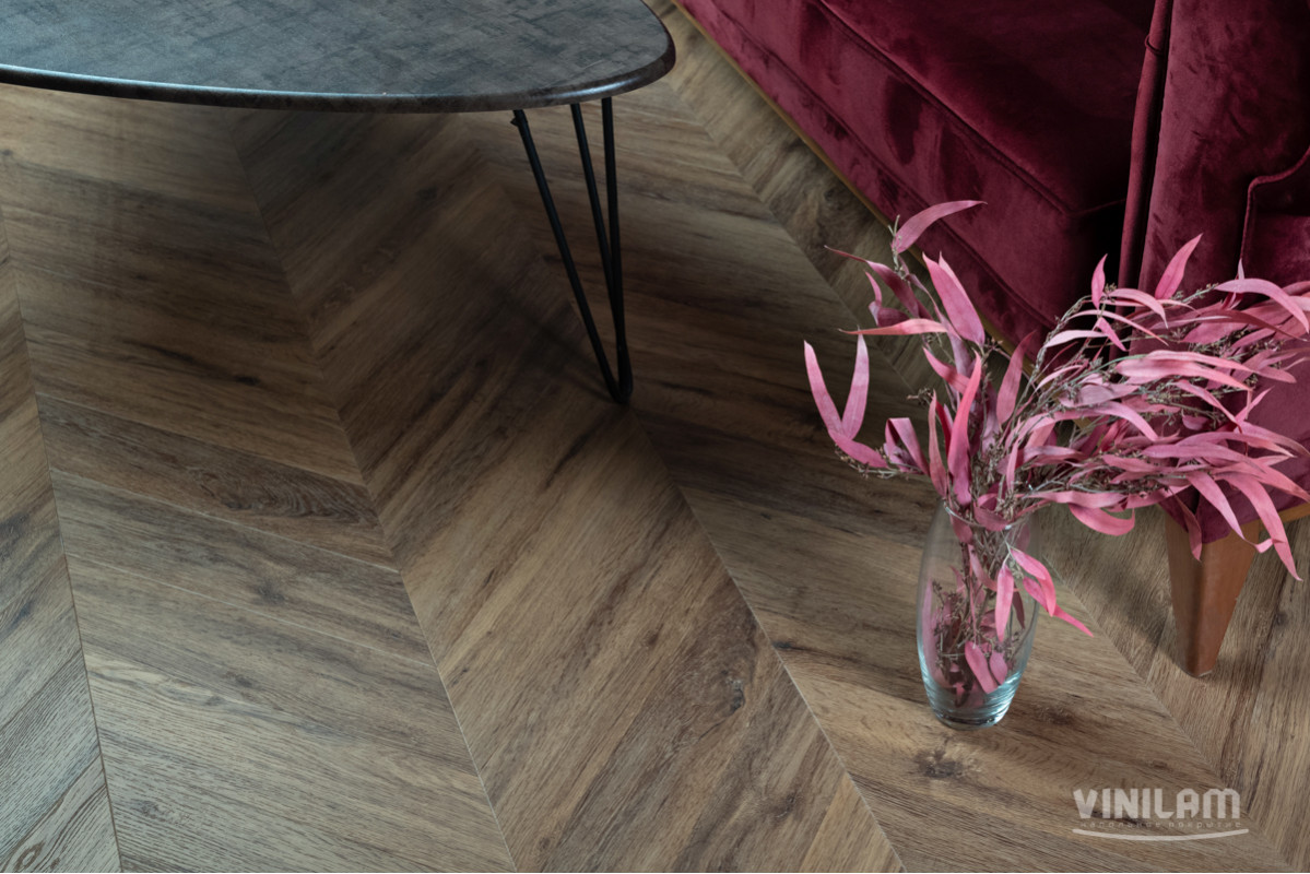 Vinilam LVT Parquet Chevron I107516 Шеврон Лувр