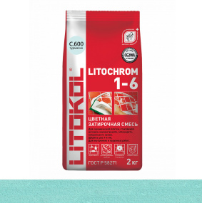 Затирка цементная Litokol Litochrom 1-6 (CG2WA) 2кг, С.660 Небесно-синяя