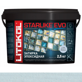 Затирка эпоксидная Litokol Starlike Evo (RG;R2T) 2,5кг, S.300 Azzurro Pastello