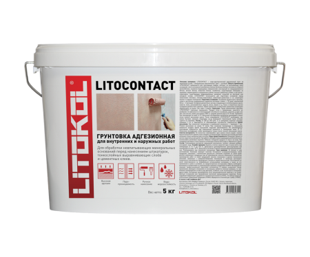 Грунтовка Litokol Litocontact 5кг, адгезионная