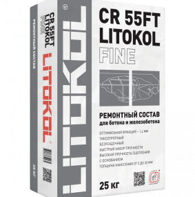 Ремонтный состав Litokol CR 55FT Fine мелкая фракция 25кг, для бетона и железобетона