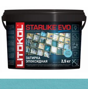 Затирка эпоксидная Litokol Starlike Evo (RG;R2T) 2,5кг, S.320 Azzurro Caraibi