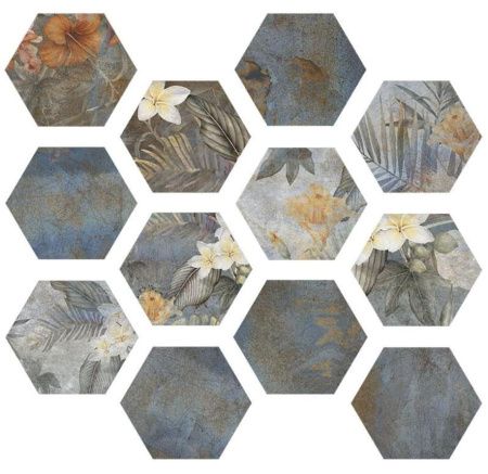 ITT Ceramic Hibiscus Blue Hexa Matt. 23,2x26,7 Керамогранит