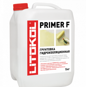 Грунтовка Litokol Primer F-м 5кг, гидроизоляционная