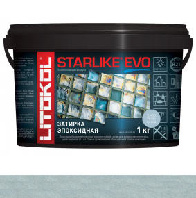 Затирка эпоксидная Litokol Starlike Evo (RG;R2T) 1кг, S.400 Verde Salvia