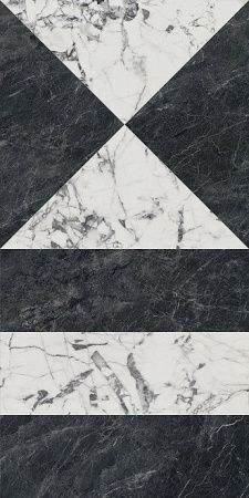 Kerama Marazzi Бьянко Неро SG565422R Lapp. 60x120 Керамогранит