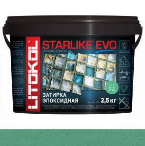 Затирка эпоксидная Litokol Starlike Evo (RG;R2T) 2,5кг, S.420 Verde Prato