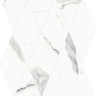 Italon Stellaris Statuario White Mosaico Diamond 28x48 Мозаика