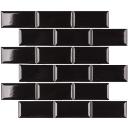 Starmosaic Brick & Metro Metro Black Glossy 28,8x29,4 (чип 45x95 мм) мозаика керамическая