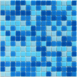 Bonaparte Aqua 150 32,7x32,7x4 (чип 20x20 мм) Мозаика стеклянная на сетке