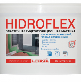 Гидроизоляционный состав Litokol Hidroflex 17кг, готовый