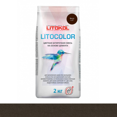 Затирка цементная Litokol Litocolor (CG1) 2кг, L.27 Венге