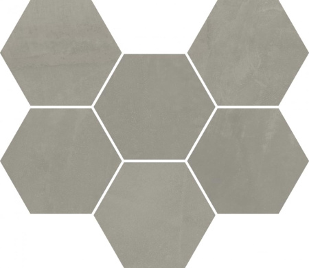 Italon Continuum Iron Mosaico Hexagon 25x29 Мозаика