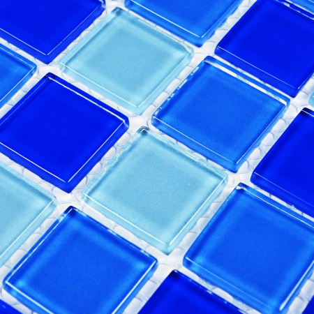 Bonaparte Blue Wave-2 30x30x4 (чип 25x25 мм) Мозаика стеклянная