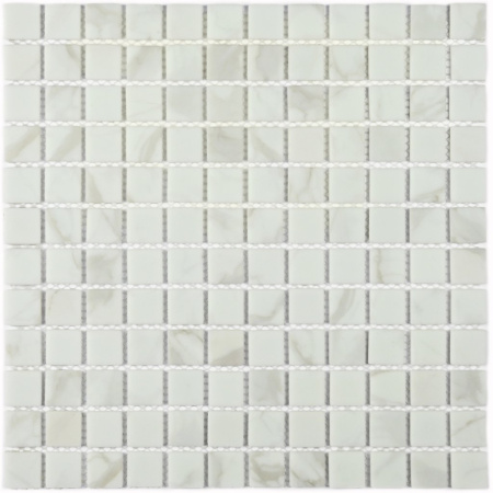 Bonaparte Mia White Matt. 30x30 (чип 23x23 мм) Мозаика стеклянная