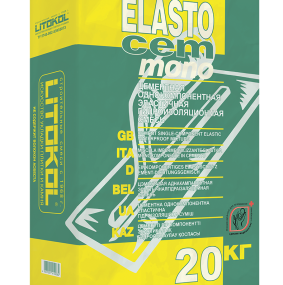 Гидроизоляция цементная Litokol Elastocem Mono (СМ02Р) 20кг