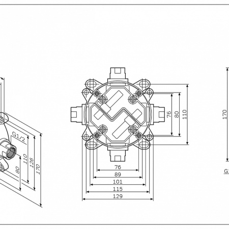 Модуль базовый для смесителя AM.PM MultiDock F100100 встраиваемый