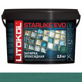 Затирка эпоксидная Litokol Starlike Evo (RG;R2T) 2,5кг, S.430 Verde Pino